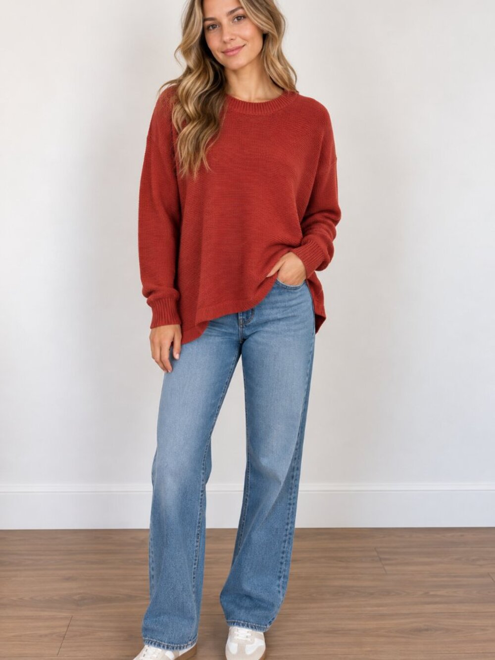 Philosophy Women's Crewneck Sweater in Rust Orange